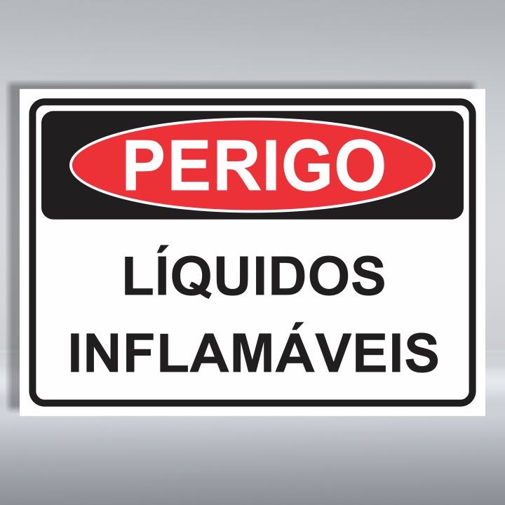 PLACA DE PERIGO | LÍQUIDOS INFLAMÁVEIS